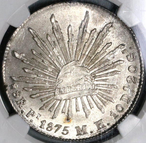 1875-Pi NGC MS 64 Mexico 8 Reales Potosi Mint Silver Coin POP 2/1 (18101804D)