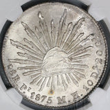 1875-Pi NGC MS 64 Mexico 8 Reales Potosi Mint Silver Coin POP 2/1 (18101804D)