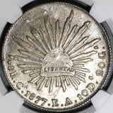 1877-Ca EA NGC MS 63 Mexico 8 Reales Chihuahua Mint Silver Coin (20092703C)