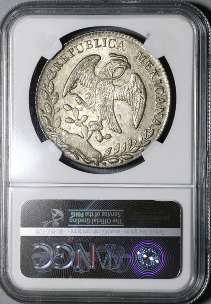 1877-Ca EA NGC MS 63 Mexico 8 Reales Chihuahua Mint Silver Coin