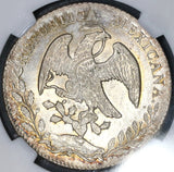 1877-Ga NGC MS 62 Mexico 8 Reales Mint State Guadalajara Silver Coin (19060203C)