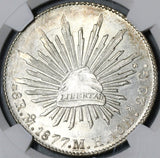 1877-Mo NGC MS 64 Mexico 8 Reales Mint State Silver Coin POP 4/1 (21040202D)