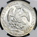 1877-Mo NGC MS 64 Mexico 8 Reales Mint State Silver Coin POP 4/1 (21040202D)