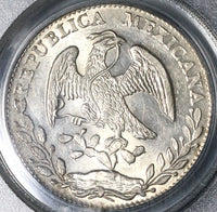 1878/7-Go PCGS MS 62 Mexico 8 Reales Rare Guanajuato Overdate Silver Coin (21120501C)