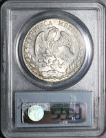 1878/7-Go PCGS MS 62 Mexico 8 Reales Rare Guanajuato Overdate Silver Coin (21120501C)