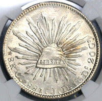 1881-C NGC MS 63+ Mexico 8 Reales Culiacan Mint Silver Coin POP 1/3 (18120503C)