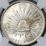 1881-C NGC MS 63+ Mexico 8 Reales Culiacan Mint Silver Coin POP 1/3 (18120503C)