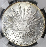 1881-Ca NGC MS 63 Mexico 8 Reales Chihuahua Mint Silver Coin POP 1/1 (17073001D)