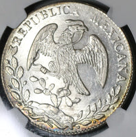 1881-Ca NGC MS 63 Mexico 8 Reales Chihuahua Mint Silver Coin POP 1