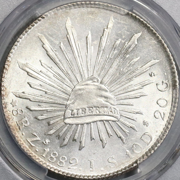 qanuta品 1882-Zs PCGS MS 63 Mexico 8 Reales Zacatecas Mint Lustrous