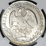 1883-As NGC MS 62 Mexico 8 Reales Rare Alamos Mint State Silver Coin (21080201D)