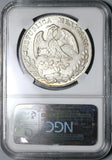 1883-As NGC MS 62 Mexico 8 Reales Rare Alamos Mint State Silver Coin (21080201D)