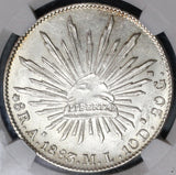 1883-As NGC MS 63 Mexico 8 Reales Rare Alamos Mint State Silver Coin (19092001C)