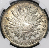 1883-Ca NGC MS 63 Mexico 8 Reales Chihuahua Mint Silver Coin (20092704C)