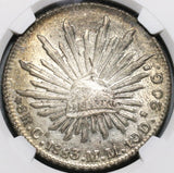 1883-Ca NGC MS 63 Mexico 8 Reales Chihuahua Mint Silver Coin (20092704C)