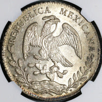 1883-Ca NGC MS 63 Mexico 8 Reales Chihuahua Mint Silver Coin (20092704C)