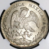 1883-Ca NGC MS 63 Mexico 8 Reales Chihuahua Mint Silver Coin (20092704C)