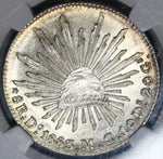 1883-Do NGC MS 62 Mexico 8 Reales Durango Mint Lustrous Silver Coin (20011002C)