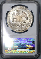1885-Ca NGC MS 64 Mexico 8 Reales Chihuahua Cap Rays Mint State Silver Coin (18122901C)