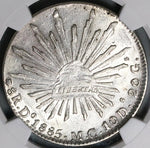 1885-Do MC NGC MS 61 Mexico 8 Reales Durango Cap Rays Mint State Silver Coin (23031202D)