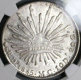 1885-Do MC NGC MS 61 Mexico 8 Reales Durango Cap Rays Mint State Silver Coin (23031202D)