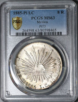 1885-Pi LC NGC MS 63 Mexico 8 Reales Potosi Rare Silver Coin POP 1/2 (20090902C)