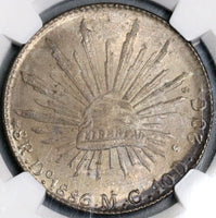 1886-Do NGC MS 64 Mexico 8 Reales Durango Mint Silver Coin Pop 2/2 (18092501C)