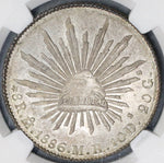 1886-Mo NGC MS 64 Mexico Silver 8 Reales Mint State Coin (18032205D)