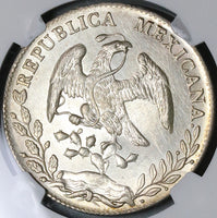 1887-As NGC MS 62 Mexico 8 Reales Rare Alamos Mint State Silver Coin (22042101C)