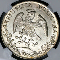 1887-As NGC MS 62 Mexico 8 Reales Rare Alamos Mint State Silver Coin (22042101C)