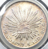 1887-Ga PCGS MS 61 Mexico 8 Reales Mint State Silver Coin (19060801C)