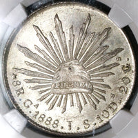1888-Ga NGC MS 63 Mexico 8 Reales Guadalajara Mint State Silver Coin (19112404C)