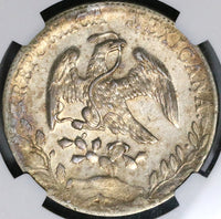 1890-Do MC NGC AU 55 Mexico 8 Reales Durango Mint Silver Coin (23012103C)