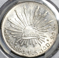 1890-Ga PCGS MS 62 Mexico 8 Reales Guadalajara Mint State Silver Coin (21011501D)