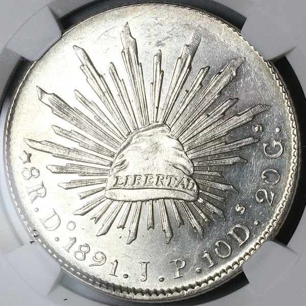 1891-Do NGC MS 63 Mexico 8 Reales Durango Mint State Silver Coin (22062301C)