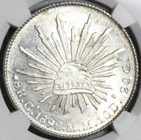 1892-Ca NGC MS 63 Mexico 8 Reales Silver Chihuahua Mint Lustrous Coin (17102603D)