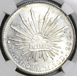 1892-Ca NGC MS 63 Mexico 8 Reales Silver Chihuahua Mint Lustrous Coin (17102603D)