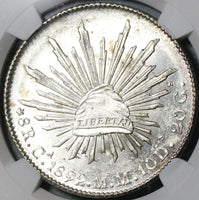 1892-Ca NGC MS 63 Mexico 8 Reales Silver Chihuahua Mint Lustrous Coin (17102603D)