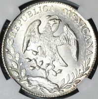 1892-Ca NGC MS 63 Mexico 8 Reales Silver Chihuahua Mint Lustrous Coin (17102603D)