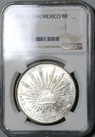 1892-Ca NGC MS 63 Mexico 8 Reales Silver Chihuahua Mint Lustrous Coin (17102603D)