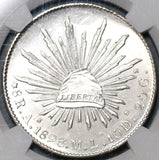 1893-As NGC MS 63 Mexico 8 Reales Coin Mint State Alamos Silver Coin (19111701C)