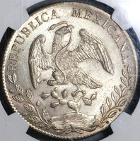 1893-As NGC MS 64 Mexico 8 Reales Rare Alamos Mint State Silver Coin (22073101C)