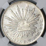 1893-Oa NGC AU Det Mexico 8 Reales Oaxaca Mint Last Silver Coin (21081201C)