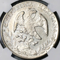 1893-Oa NGC AU Det Mexico 8 Reales Oaxaca Mint Last Silver Coin (21081201C)