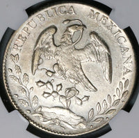 1893-Oa NGC AU Det Mexico 8 Reales Oaxaca Mint Last Silver Coin (21081201C)
