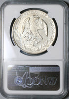 1893-Oa NGC AU Det Mexico 8 Reales Oaxaca Mint Last Silver Coin (21081201C)