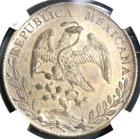 1894-As NGC MS 62 Mexico 8 Reales Coin Scarce Alamos Silver Coin (19061501C)