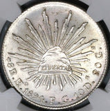 1894-Ho NGC MS 62 Mexico 8 Reales Hermosillo Mint State Silver Coin (23021702C)