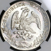 1894-Ho NGC MS 62 Mexico 8 Reales Hermosillo Mint State Silver Coin (23021702C)