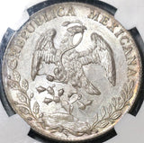 1890-Ho NGC MS 64 Mexico 8 Reales Hermosillo Mint State Very Scarce Silver Coin (20050101C)